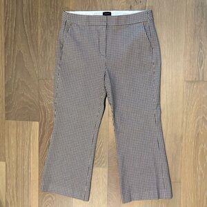 J. Crew Houndstooth Crop Flare Dress Pants Size 10.